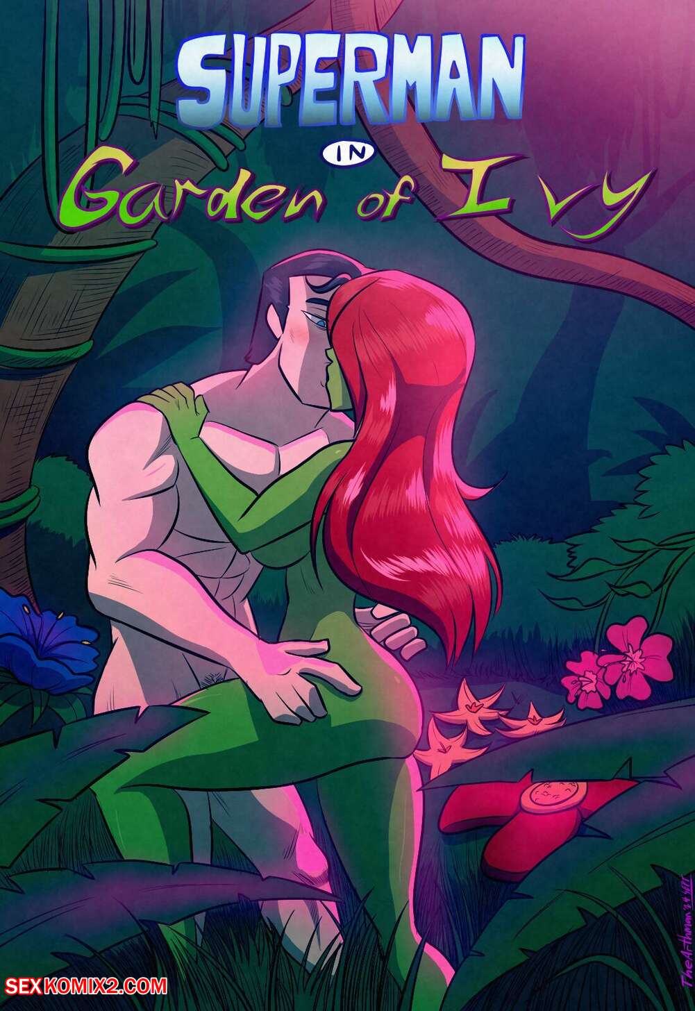 Porn comic Superman in garden of Ivy. TheArthman