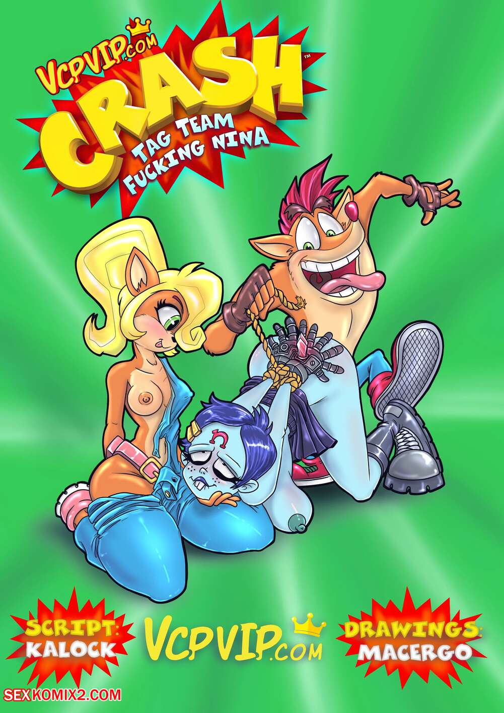 Porn comic Tag Team Fucking Nina. Chapter 1. Crash Bandicoot. Macergo.