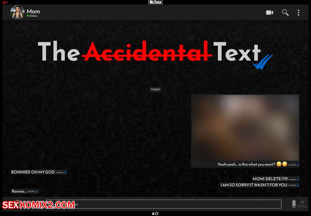 Porn comic The Accidental Text. Mr.FOXX.