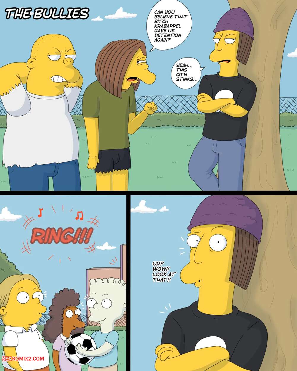 Porn comic The Bullies. The Simpsons. Marecattus
