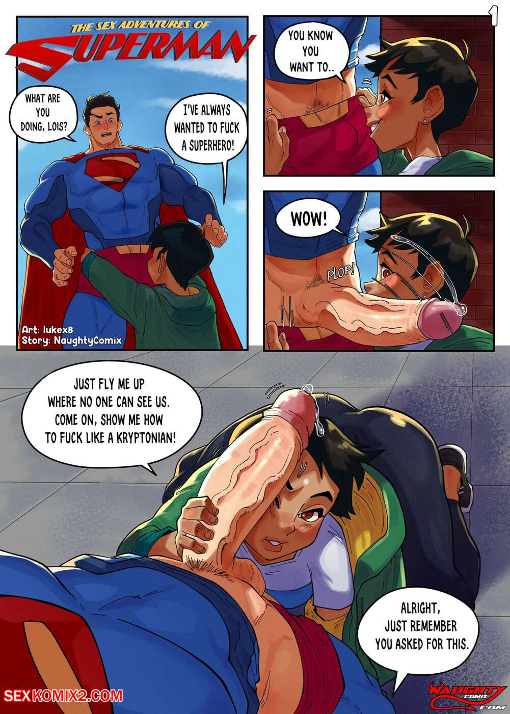 Porn comic The Sex Adventures Of Superman. NaughtyComix