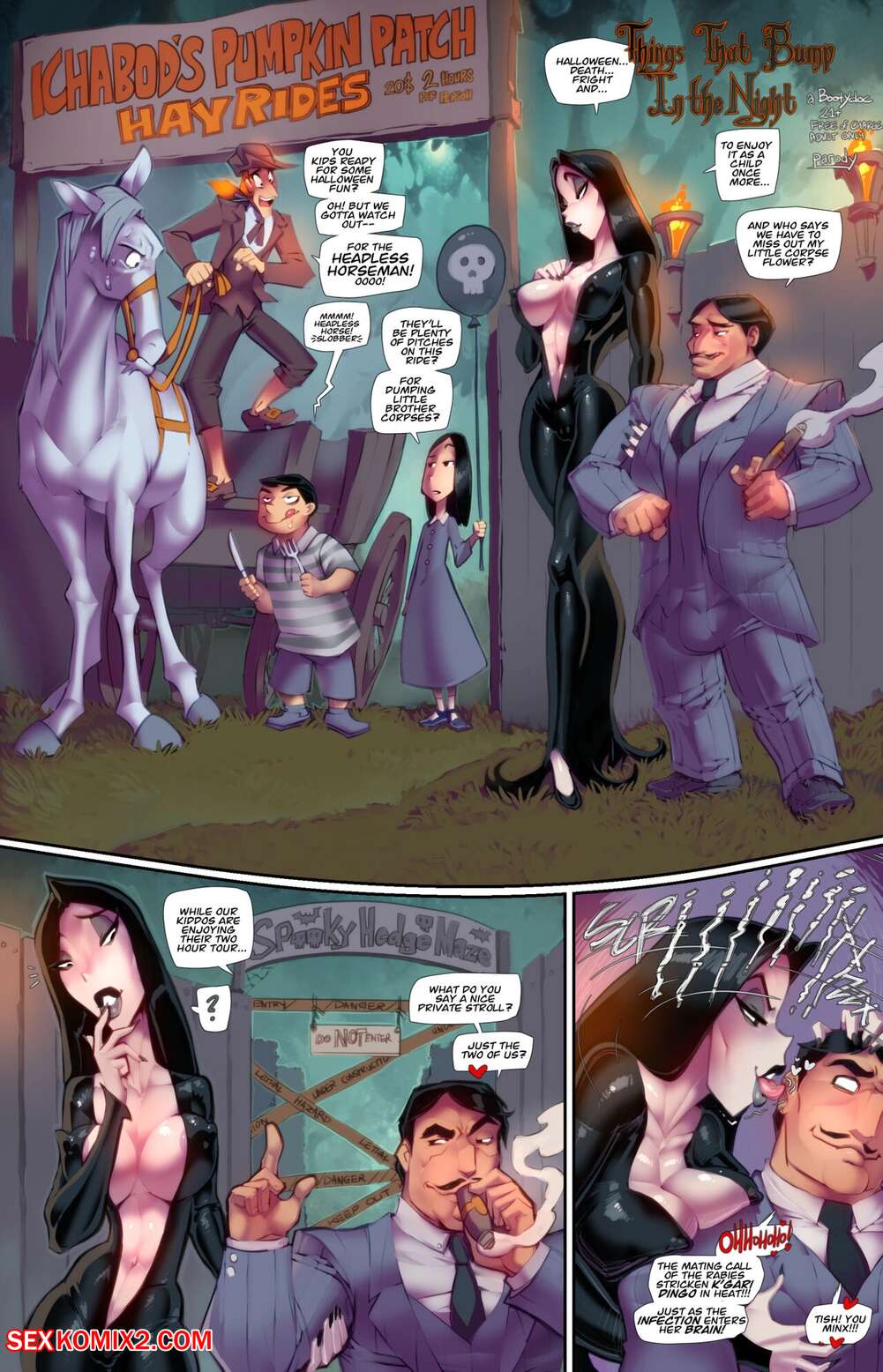 Porn comic Things That Bump In The Night. The Addams Family. Fred Perry