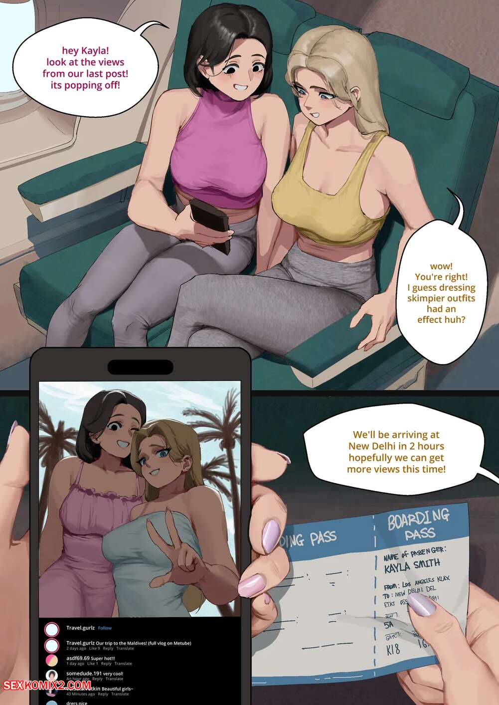 Porn comic Travel Gurlz. Kayla and Da Yoon. Remake. India and Japan. Wjs07