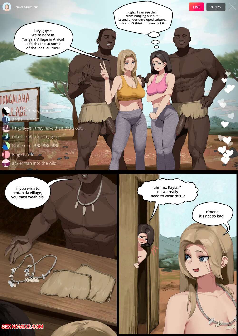Porn comic TravelGurlz remake. Africa. wjs07