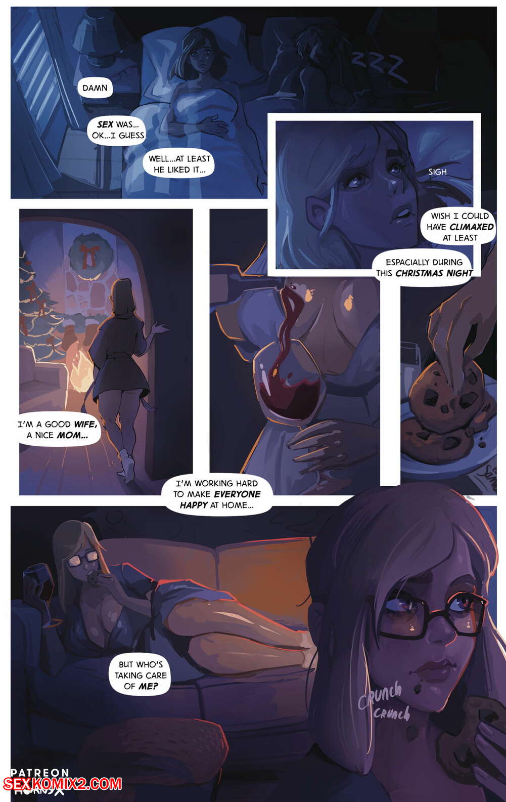 Porn comic Under the mistletoe. Hornyx