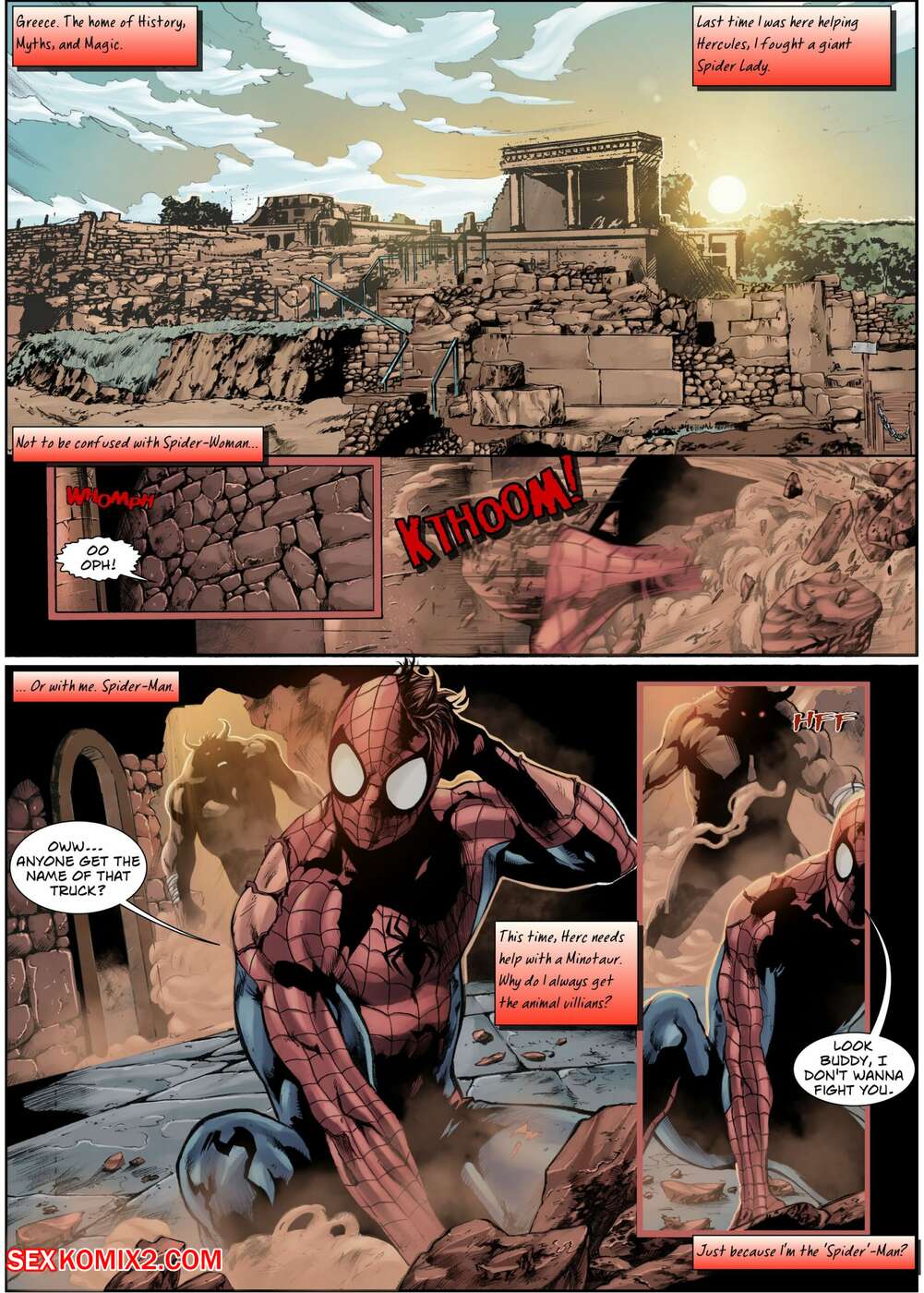 Porn comic When In Greece. Sample Art