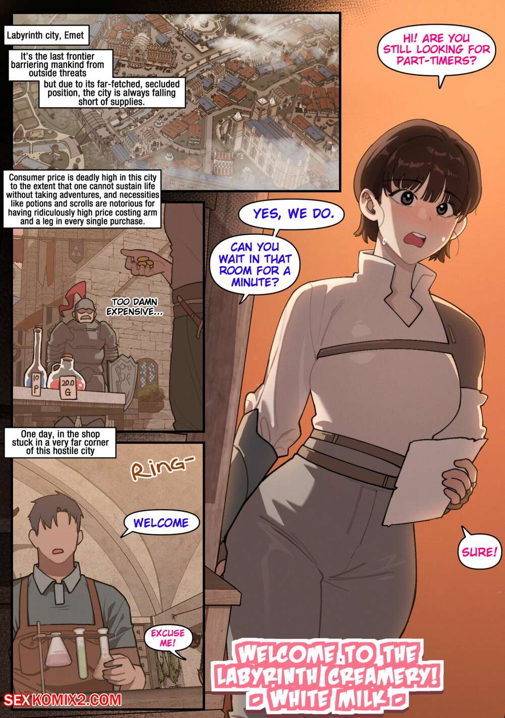 Porn comic White Milk. Welcome to the Labyrinth Creamery. 6No1