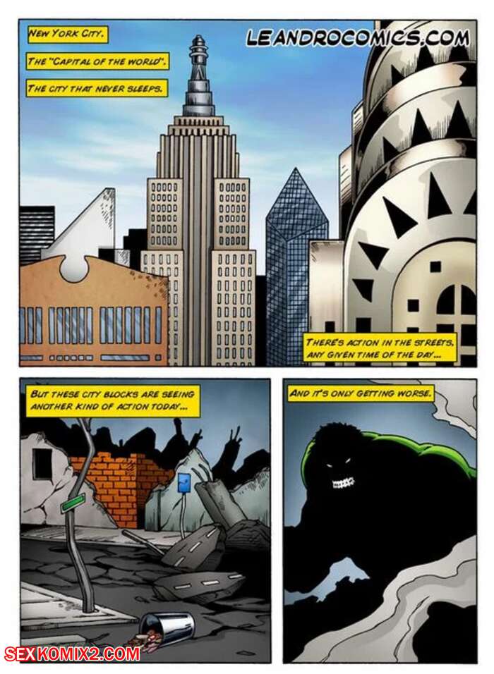 Porn comic Wonder Woman versus the Incredibly Horny Hulk. Chapter 1. Leandro Comics.