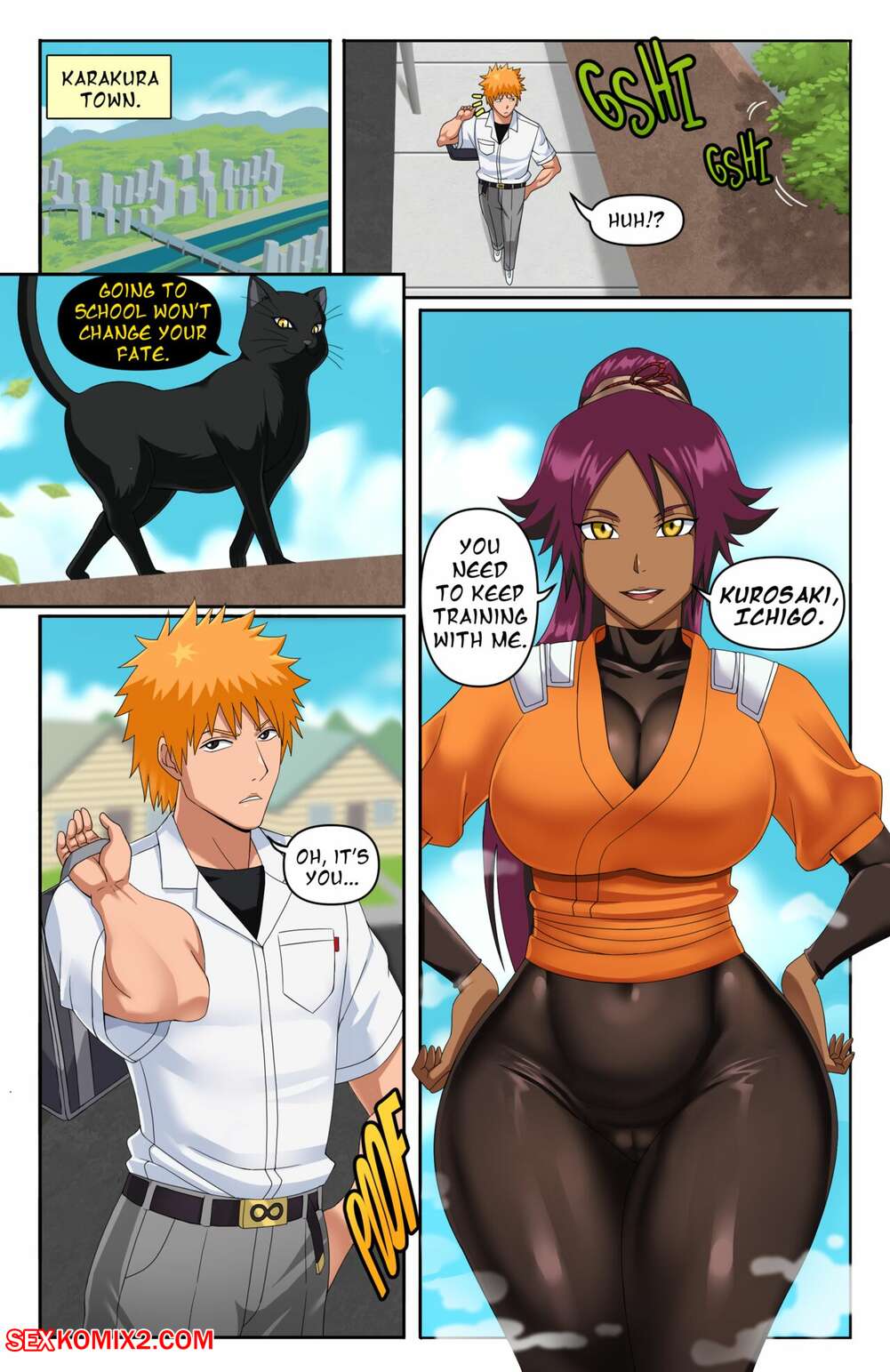 Porn comic Yoruichi. Bleach. Pink Pawg.