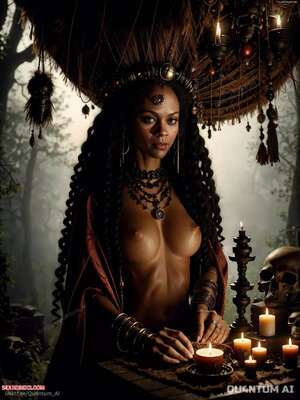 Porn comic Zoe Saldana. Voodoo Priestess Halloween Horror Dark Magic. QuantumAI
